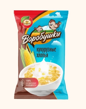 Акция Хлопья кукурузные "Воробушки" (600гр*7) цветная упаковка Тамбовская обл. ООО Оптима (1шт)