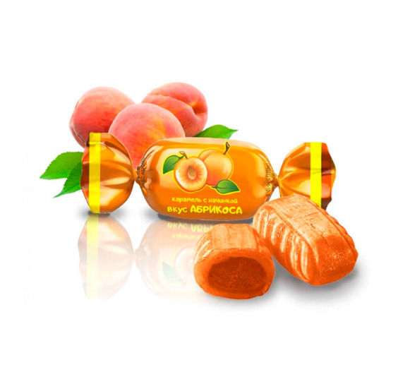 Акция Карамель "Абрикос"фруктовая  г.Ишим КФ ООО"Слада" (1кг)