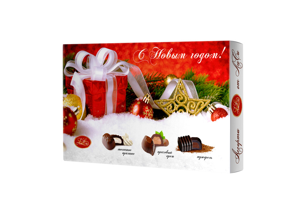 Конфеты "Новогодний подарок от Люси" Ассорти (200гр) г.Москва ООО "ЛЮСИ" (1шт)