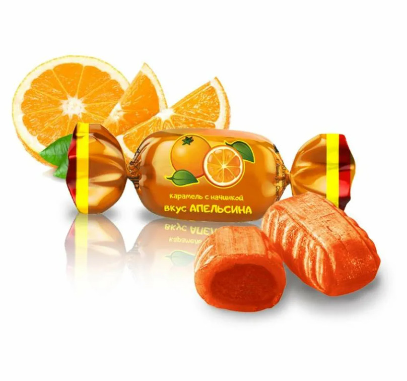 Акция Карамель "Апельсин"фруктовая  г.Ишим КФ ООО"Слада" (1кг)