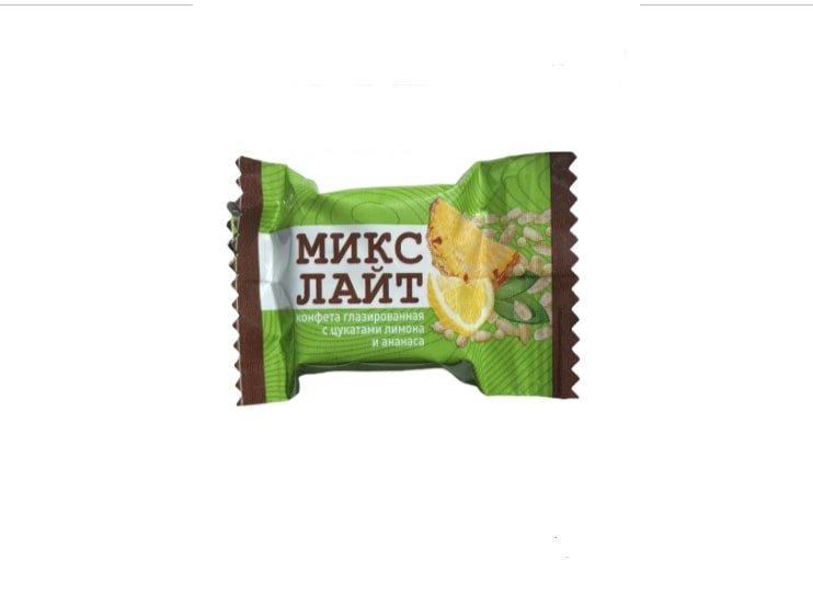 Акция 723 Конфеты Микс Лайт мягк.грильяж ананас,лимон г.Ростов-на-Дону КФ"Мишкино счастье" (1кг)