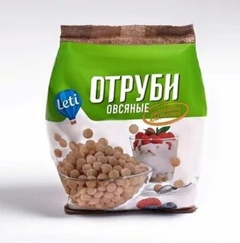 Отруби экструдированные овсяные "Летти" (100гр*12) Московская обл. ООО"Лидер С" (1шт)