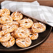 Акция Печенье сдоб. "Колечки хрустящие" в белой глаз. г. Москва ООО "КФ Баттерфляй" (1,4кг)