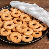 Акция Печенье сдоб. "Колечки хрустящие с сахаром" г. Москва ООО "КФ Баттерфляй" (1кг)