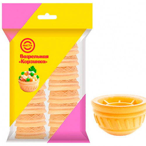 Вафельная тарталетка "Корзинка" (38гр*16) Московская обл. ООО"Лидер С" ((1шт)