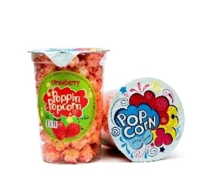 Зерна возд.кукур."Попкорн Poppin Popcorn"в сл.глаз.Земляника  (35гр*12) г.Москва ООО КондиПрод (1шт)