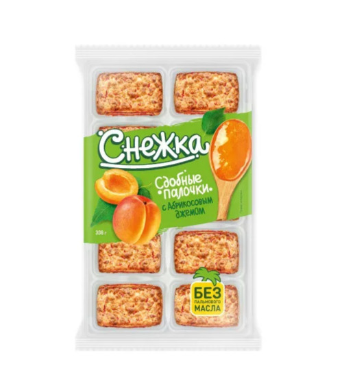 Печенье"Снежка"(абрикос)(308гр) г.Казань ООО"Тестори" (1шт)