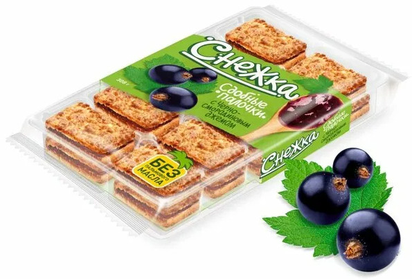 Печенье"Снежка"(черная смородина)(308гр) г.Казань ООО"Тестори" (1шт)