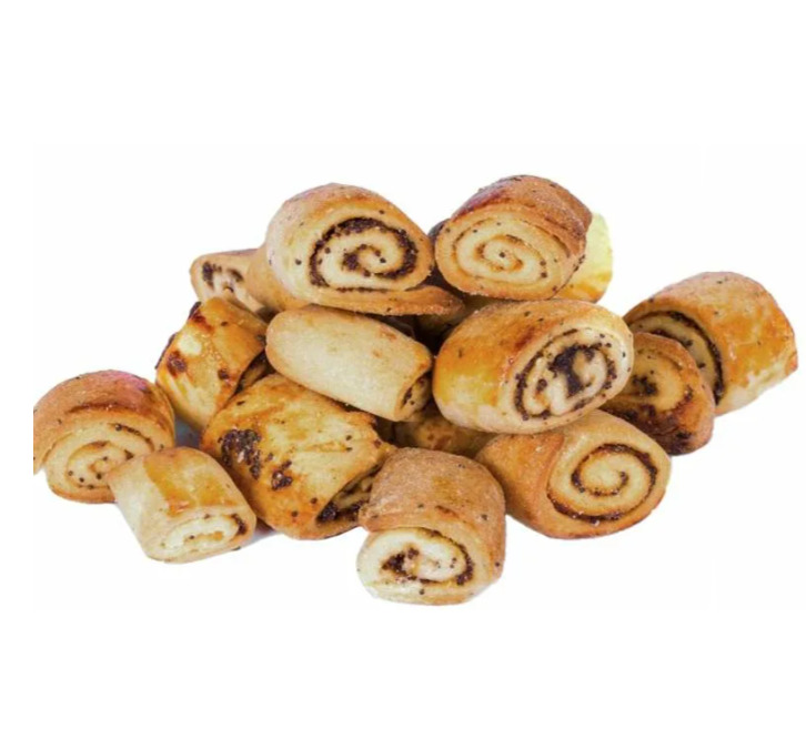 Акция Печенье "Рулет с маком и начинкой вкус яблоко" (тел) г.Москва  ООО "Ден-Трал"  (2,5кг)