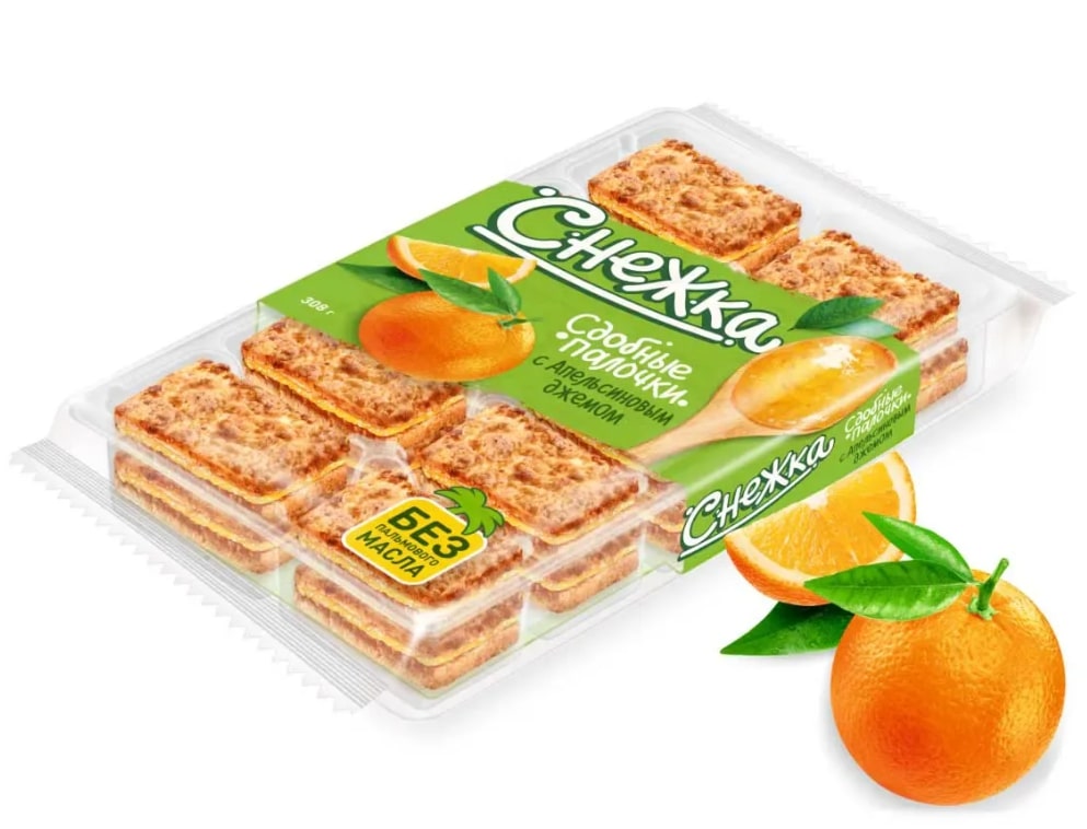 Акция Печенье"Снежка"(апельсин)(308гр) г.Казань ООО"Тестори" (1шт)