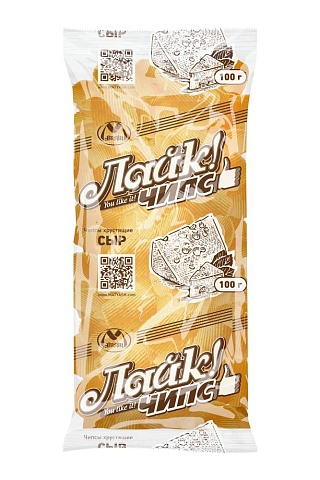 Чипсы "Лайк чипс" вкус сыра (100г*14) г. Тула ООО "Олимп" (1шт)