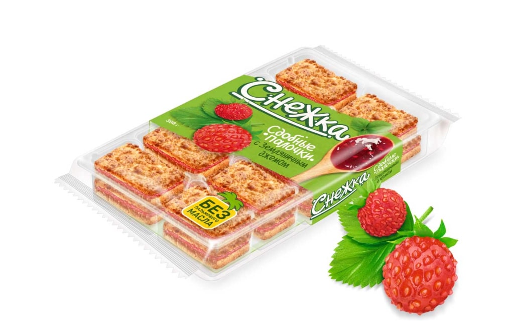 Акция Печенье"Снежка"(земляника)(308гр) г.Казань ООО"Тестори" (1шт)