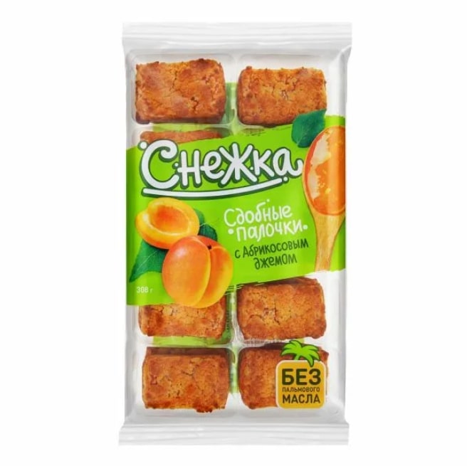 Акция Печенье"Снежка"(абрикос)(308гр) г.Казань ООО"Тестори" (1шт)