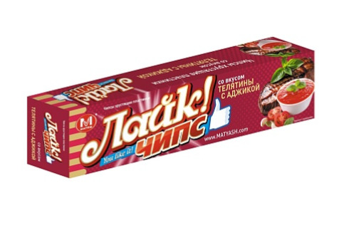 Чипсы "Лайк чипс" вкус телятина с аджикой (40г*25) г. Тула ООО "Олимп" (1шт)