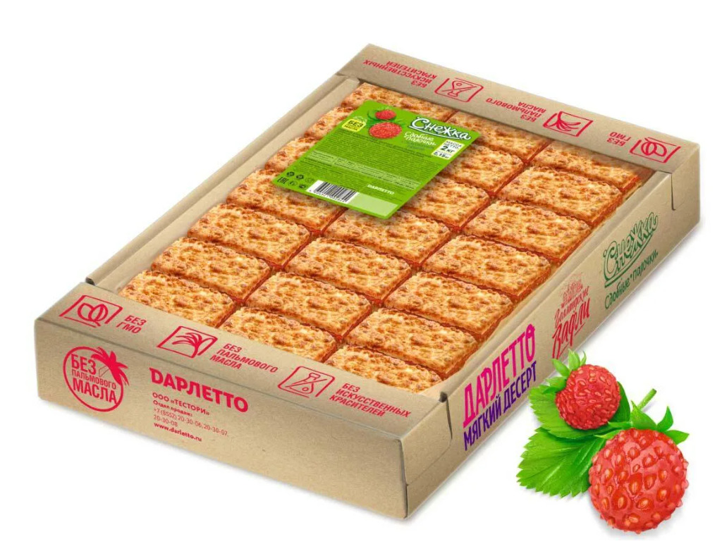 Печенье"Снежка"(земляника)(308гр) г.Казань ООО"Тестори" (1шт)