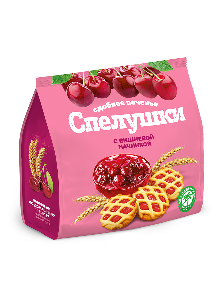 Печенье"Спелушки"(вишневая начинка) г.Казань ООО"Тестори" (350гр)