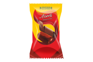 Конфеты "Assorti" с кремовой Шоколадной начинкой г. Омск КФ "Сибирская белочка" (1кг)