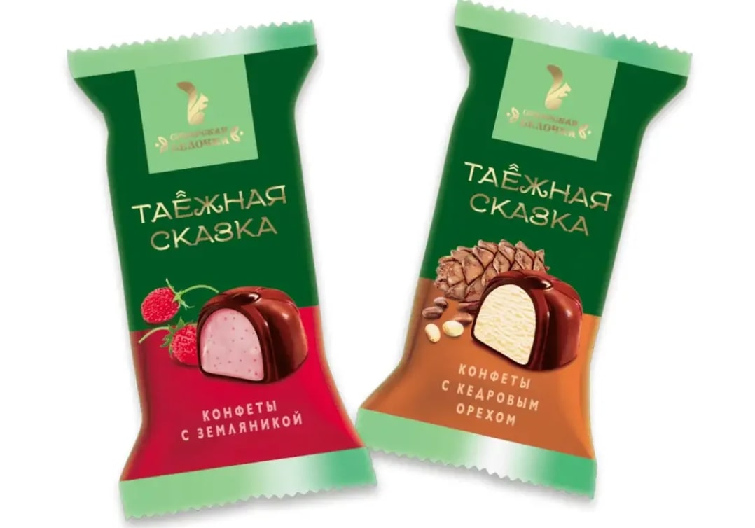 Конфеты "Таежная сказка" кедровый орех, земляника г. Омск КФ "Сибирская белочка" (0,5кг)