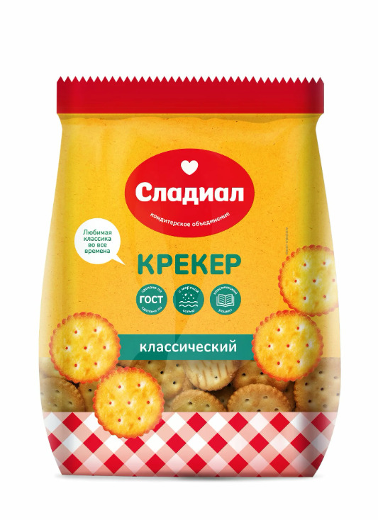 (002) Крекер "Сладиал" классический  (105гр*40) г.Полевской ООО КО Сладиал (1шт)