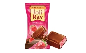 Конфеты "Joli-ray" со вкусом клубники  г. Омск КФ "Сибирская белочка" (1кг)