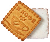 Печенье сах. "К кофе" в белой глазури Ульяновская обл. ООО КФ "Семеновна" (4кг)