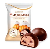 Конфеты "Бисквичи" вкус десерта Ромовая баба (0,150гр*14) г.Ишим ООО ТК Еондитер Профи (1шт)