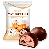 Акция Конфеты "Бисквичи" вкус десерта Ромовая баба (0,150гр*14) г.Ишим ООО ТК Еондитер Профи (1шт)